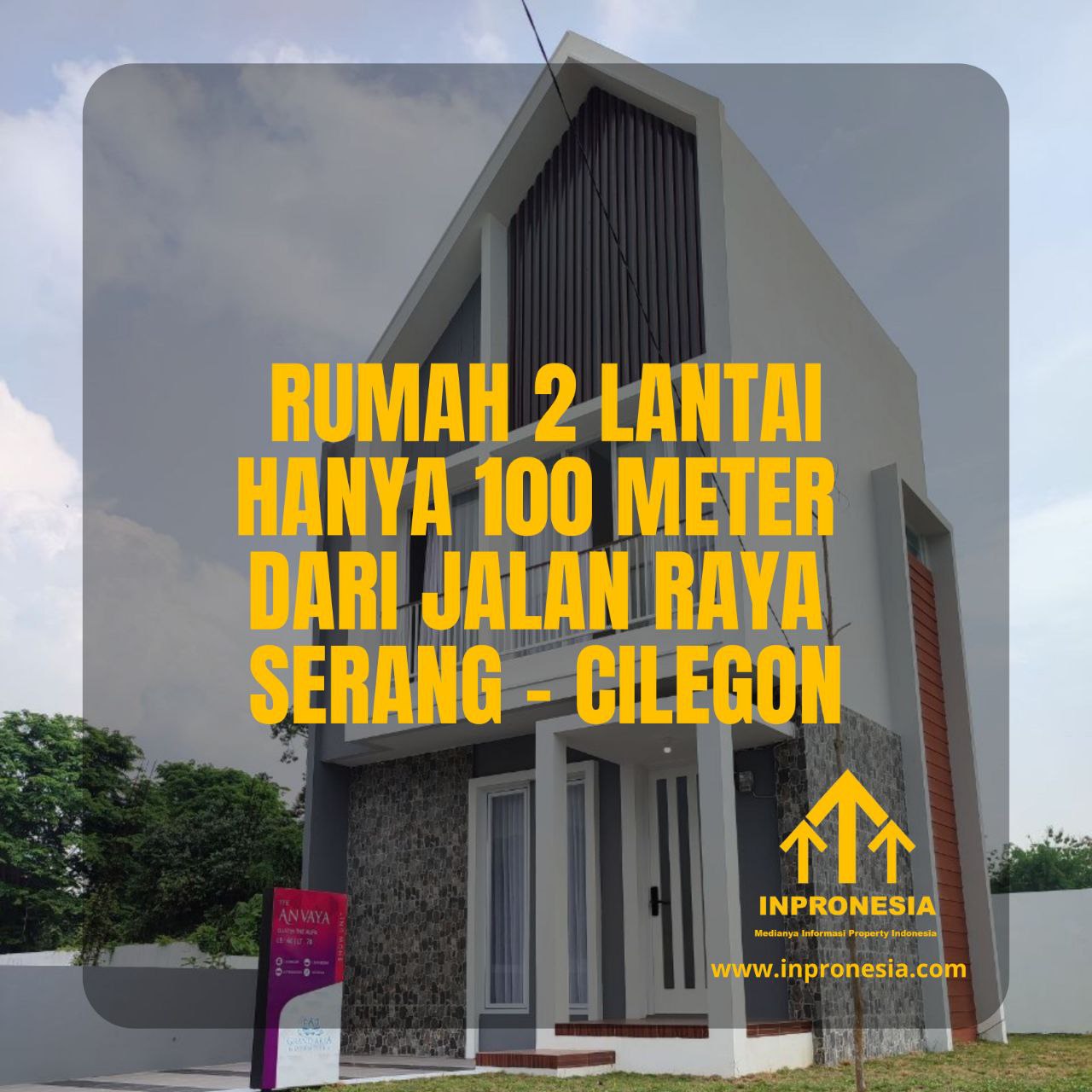 RUMAH 2 LANTAI HANYA 100 METER DARI JALAN RAYA SERANG - CILEGON